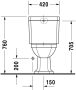 Duravit 1930 WonderGliss hátsós monoblokk WC csésze 02270900001