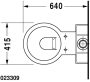 Duravit Starck 1 monoblokk WC csésze 41,5x64 cm, vario kifolyású 0233090064