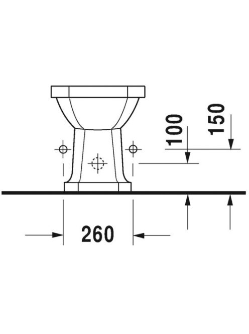 Duravit 1930 WonderGliss álló bidé 02671000001