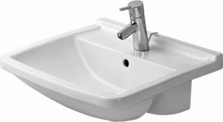 Duravit Starck 3 félig beépíthető kerámia mosdó 55x46 cm, WonderGliss bevonattal 03105500001