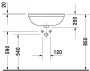 Duravit Starck 3 félig beépíthető kerámia mosdó 55x46 cm 0310550000