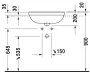 Duravit Starck 3 félig beépíthető kerámia mosdó 55x46 cm 0310550000