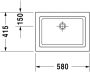 Duravit 2nd floor WonderGliss mosdótál 58x41,5 03175800001