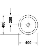 Duravit Architec beépíthető mosdó 40x40 0318400000