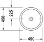 Duravit Architec beépíthető mosdó 45x45 0318450000