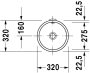 Duravit Architec beépíthető mosdó 32x32 0319270000