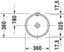 Duravit Architec beépíthető mosdó 36x36 0319320000