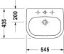 Duravit D-Code beépíthető mosdó 54,5x43,5 0337540000