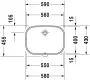Duravit D-Code alulról beépíthető mosdó 58x45,5 0338560000
