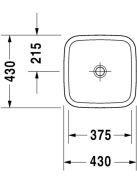 Duravit DuraStyle WonderGliss mosdótál 43x43 03494300001