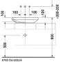 Duravit DuraStyle mosdótál 60x38 0349600000