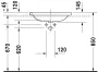 Duravit DuraStyle WonderGliss beépíthető mosdó 60x43 03726000001