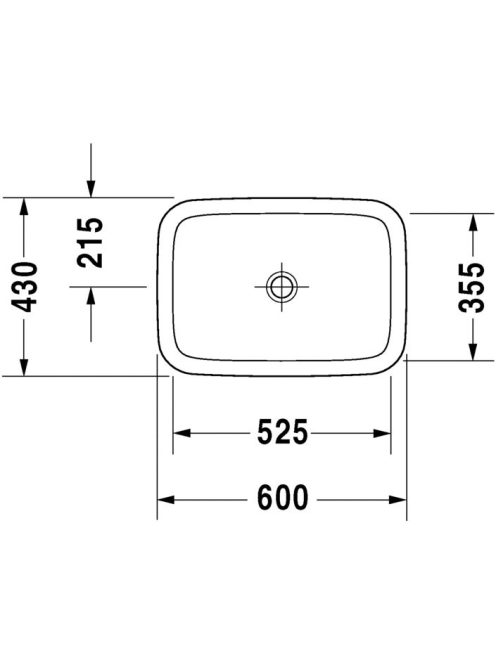 Duravit DuraStyle beépíthető mosdó 60x43 0372600000