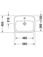 Duravit DuraStyle beépíthető mosdó 56x45,5 0374560000