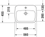 Duravit DuraStyle beépíthető mosdó 56x45,5 0374560000