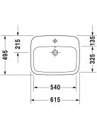 Duravit DuraStyle beépíthető mosdó 61,5x49,5 0374620000