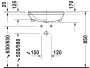 Duravit DuraStyle WonderGliss félig beépíthető mosdó 55x45,5 03755500001