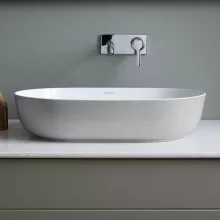   Duravit Luv ráültethető mosdótál 60x40 cm, matt szürke/fehér 0379602300