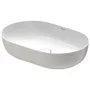 Duravit Luv ráültethető mosdótál 60x40 cm, matt szürke/fehér, WonderGliss bevonattal 03796023001