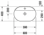 Duravit Luv Ráültethető mosdó fehér 600 x 400 mm 0380600000