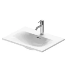   Duravit Viu beépíthető kerámia mosdó 600x450 mm, WonderGliss bevonattal fehér alpin 03856000001