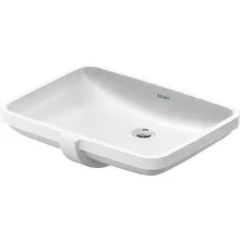   Duravit No.1 beépíthető mosdó túlfolyóval 585x455 mm, magasfényű fehér 03955500282