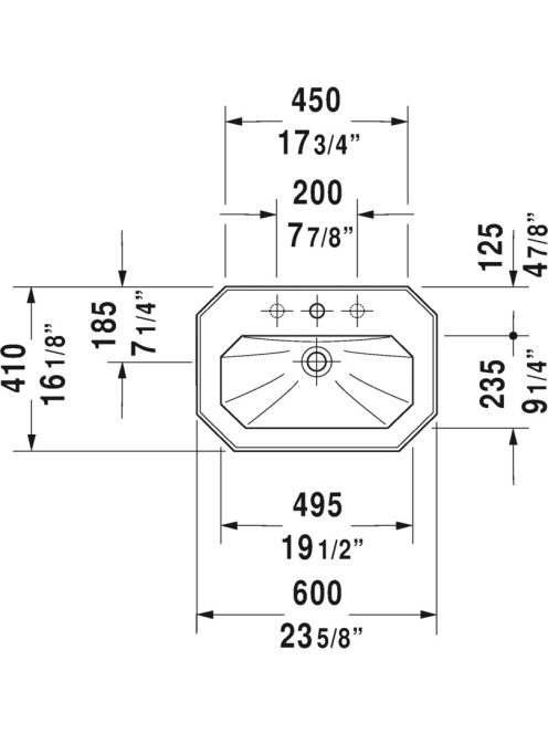 Duravit 1930 mosdó 60x41 0438600000