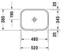 Duravit Happy D.2 beépíthető mosdó 52x38,5 0457480000