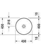 Duravit Architec beépíthető mosdó 43x43 0463400000