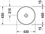 Duravit Architec beépíthető mosdó 43x43 0463400000