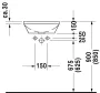 Duravit Architec beépíthető mosdó 43x43 0463400000