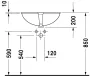 Duravit Santosa alulról beépíthető mosdó 51x37,5 cm rögzítővel 0466510000