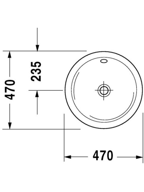 Duravit Architec beépíthető mosdó 47x47 0468470000