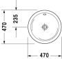 Duravit Architec beépíthető mosdó 47x47 0468470000