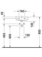 Duravit D-Code balos kézmosó 36x27 07053600092