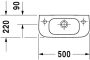 Duravit D-Code jobbos kézmosó 55x22 07065000082