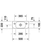Duravit DuraStyle csaplyuk nélküli kézmosó 50x22 0713500000