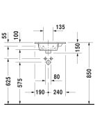 Duravit ME by Starck aláépíthető mosdó 43x30 0723430041