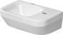 Duravit No.1 kézmosó túlfolyó nélkül 360x220 mm, jobb oldali csaplyukka, magasfényű fehér 07453600412