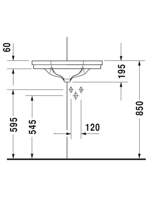 Duravit 1930 Series sarok kézmosó 42,5x42,5 cm, WonderGliss bevonattal 07934200001