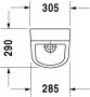 Duravit D-Code hátsó bekötésű piszoár 0829300000