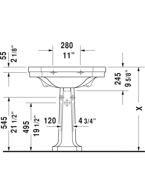 Duravit 1930 WonderGliss mosdóláb 08579000001