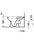 Duravit D-Code hátsós monoblokk WC csésze 211109