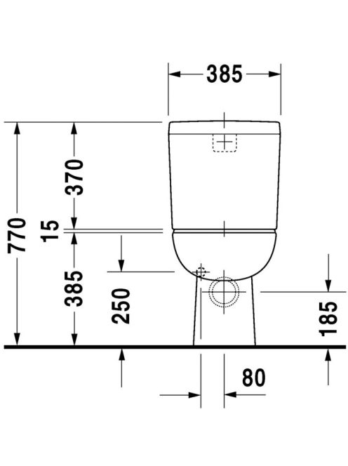 Duravit D-Code hátsós monoblokk WC csésze 211109