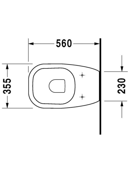 Duravit D-Code falra tolható álló WC csésze 211509