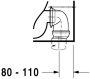 Duravit Starck 2 falra tolható vario kifolyású kerámia WC csésze 37x57 cm, ülőke nélkül 2128090000