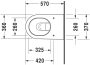 Duravit Starck 2 falra tolható vario kifolyású kerámia WC csésze 37x57 cm, ülőke nélkül 2128090000