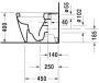 Duravit Starck 2 falra tolható vario kifolyású kerámia WC csésze 37x57 cm, ülőke nélkül 2128090000