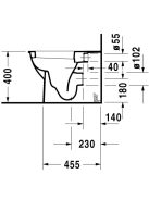 Duravit Darling New falra tolható álló WC csésze hátsós 2139090000
