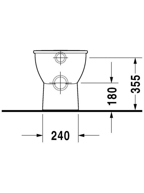 Duravit Darling New falra tolható álló WC csésze hátsós 2139090000